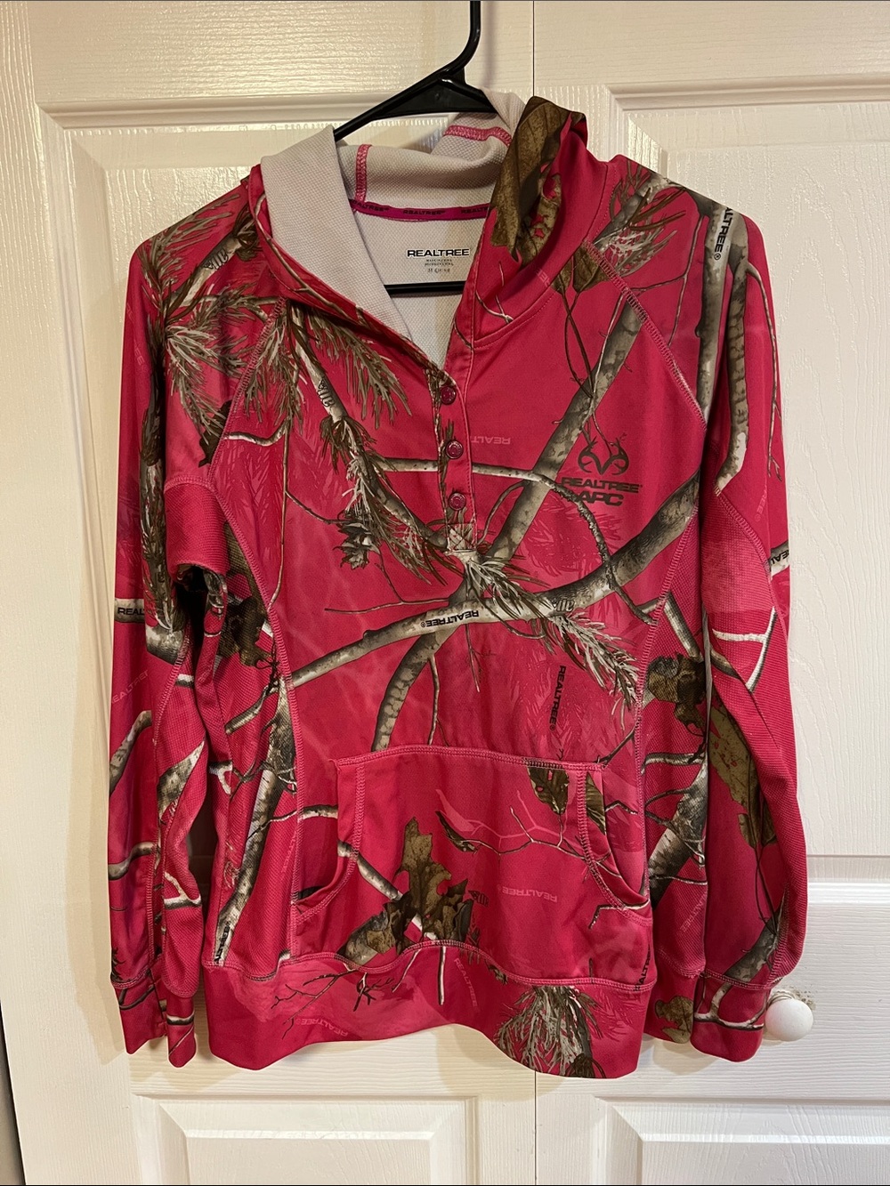 Realtree Pink Camo Half-Zip Hooded Pullover
